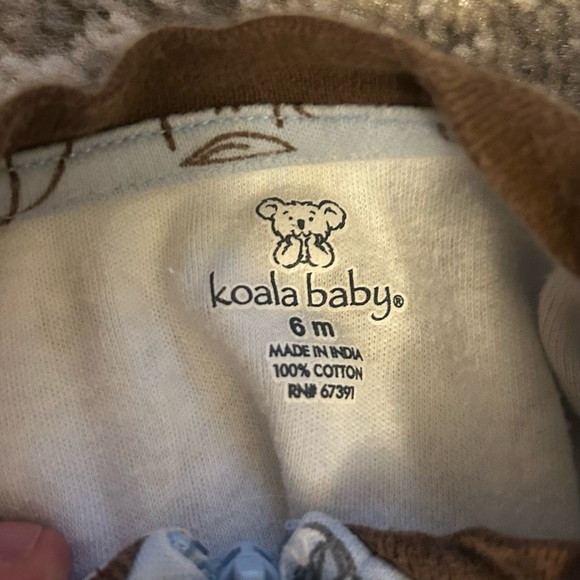 Koala Baby-Sterling Baby Cotton Footed Sleepers 6 Months - Picture 3 of 7